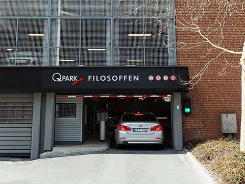 Q-Park Filosoffen indkørsel