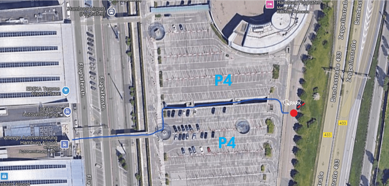 Umleitung Shuttle Abholung