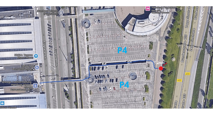 Umleitung Shuttle Abholung