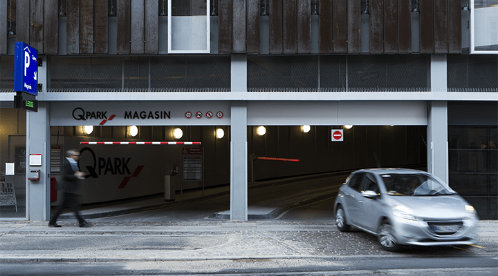 Q-Park Magasin indkørsel efter