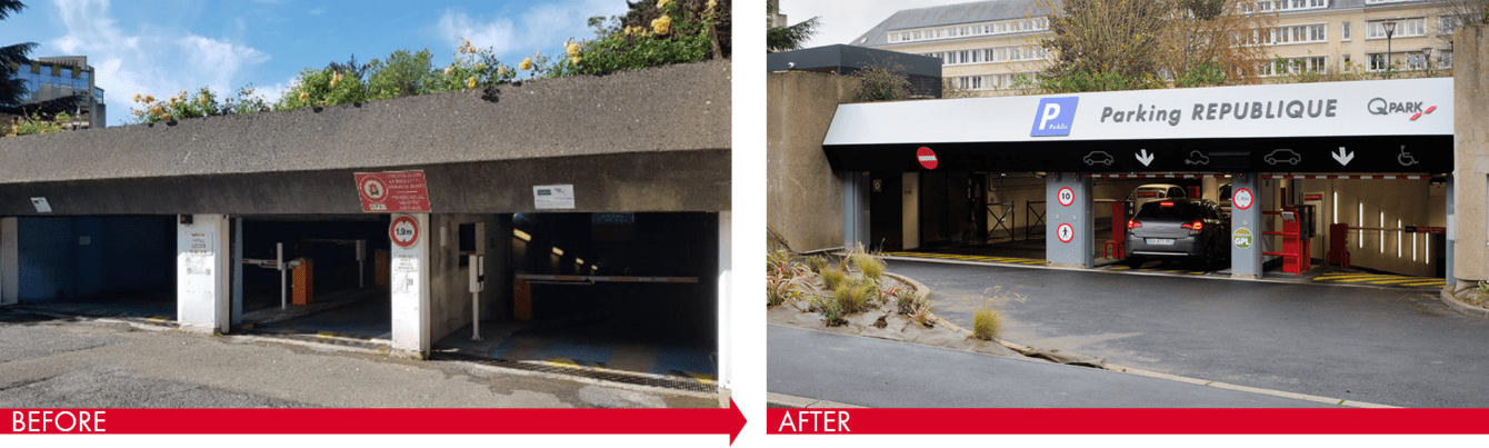 Transformation fra privat parkering til offentlig Q-Park parkering