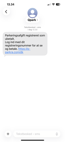Smishing eksempel 2026