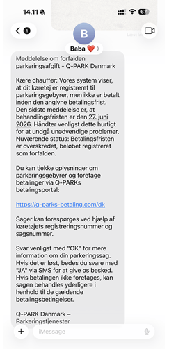 eksempel på falsk sms