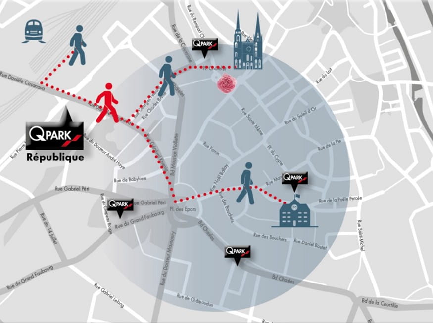 Q-Park République Chartres city map