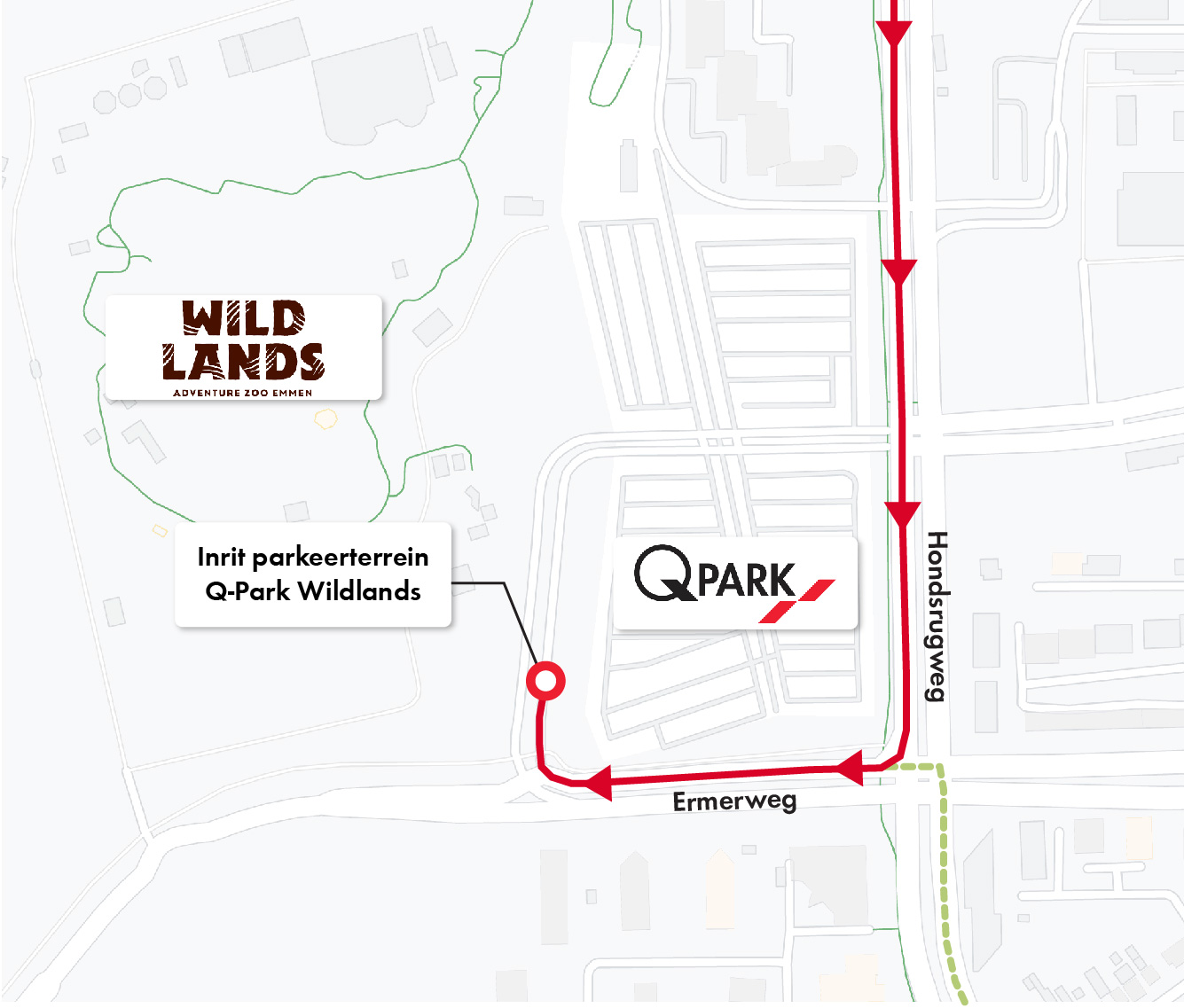 Routebeschrijving Q-Park Wildlands